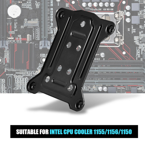 1 stk. Metal CPU-køler køleventilatorholder bundplade til Intel 1155 / 1156 / 1150