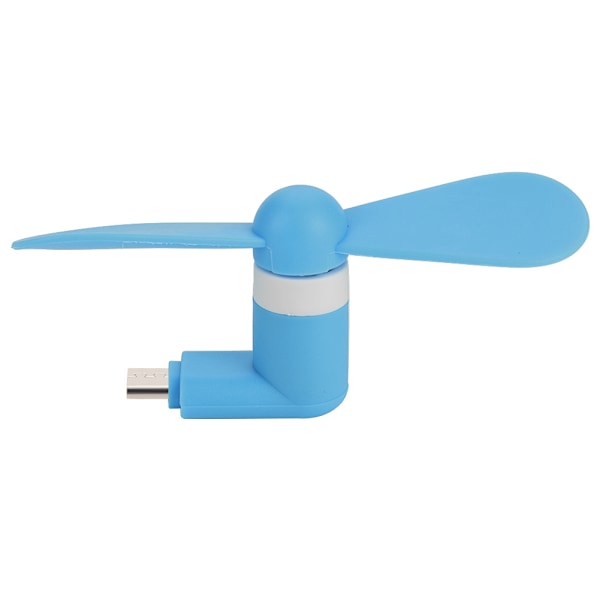 Mini kannettava kädessä pidettävä mikro-USB-pieni tuuletin Erittäin hiljainen USB-tuuletin Android OTG -älypuhelimille (sininen)
