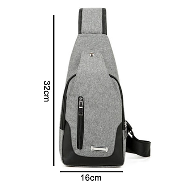 1 stk. Kompakt Crossbody Rygsæk og Dagstaske Multifunktionel Brysttaske