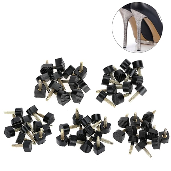 60 st (5 olika storlekar) Högklackade skoreparationstips Tappar Dowel Lifts Replacement