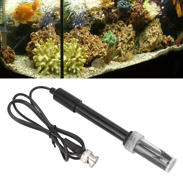 Professionell pH-mätare, Högprecisions pH-prob för Akvarium Hydroponisk Testning, 300cm Kabel pH-mätare med Utbytbar Elektrod och BNC
