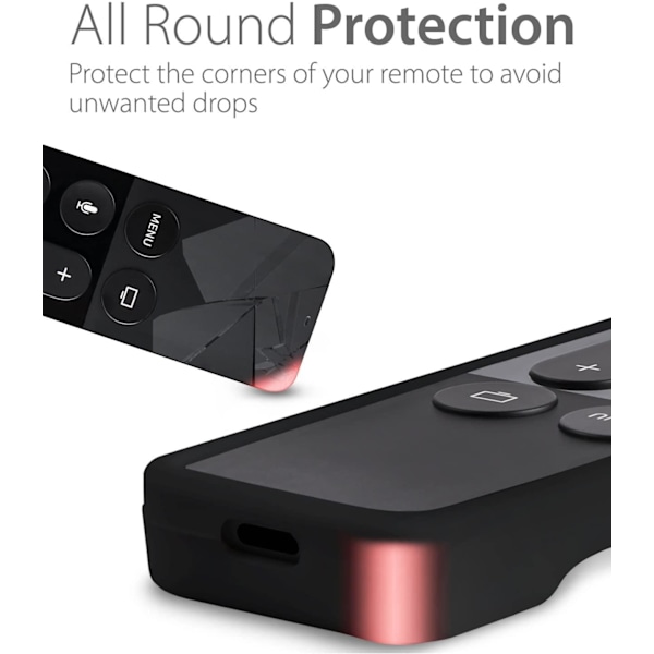Silikonskydd Svart för Apple TV Siri Remote Gen 4/5