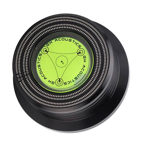50/ 60Hz Boblevands Hastighedsdetektering Pladespiller LP Vinyl Plade Stabilisator Klemme Sort
