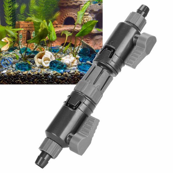 Akvarie Vandkontrolventil Fisktank Slange Rør Hurtigudløser Dobbelt Taphane K-12/16mm