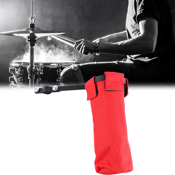 Drum Stick Bag Holder Large Capacity Waterproof Oxford Cloth with Clamp for Playing WH02 Red