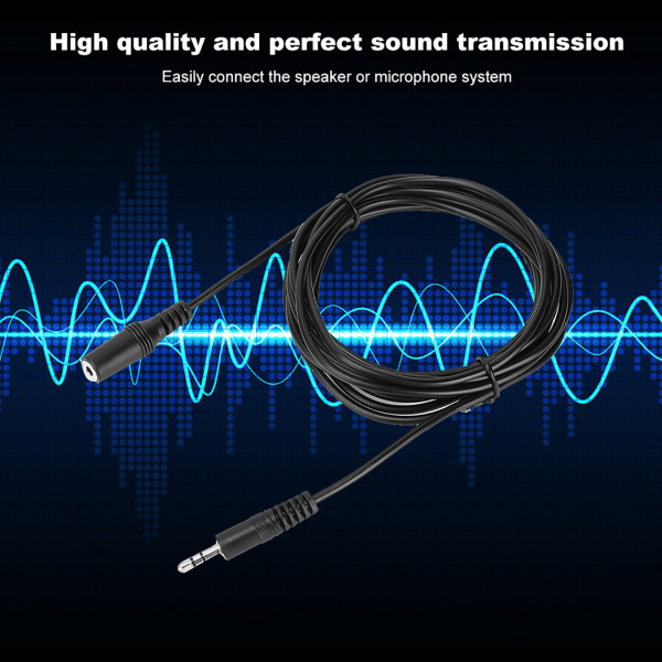 3,5 mm:n äänikaapeli, uros-naaras, 3 m:n AUX-jatkojohto, jossa korkealaatuiset äänentoistotarvikkeet