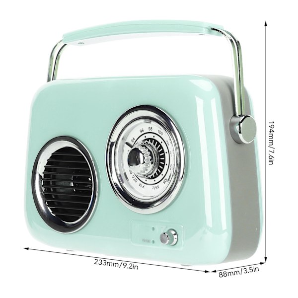 Retro Radio Bluetooth-højttaler - bærbar håndholdt HiFi-stereolyd - sød gammeldags radiohøjttaler til fest udendørs