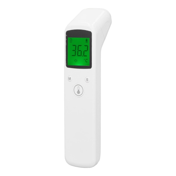 Snabb och Noggrann Termometer, Feberlarm med Färgdisplay och Säker Pålitlig Design för Hem, Skola, Kontor (Vit, ABS)