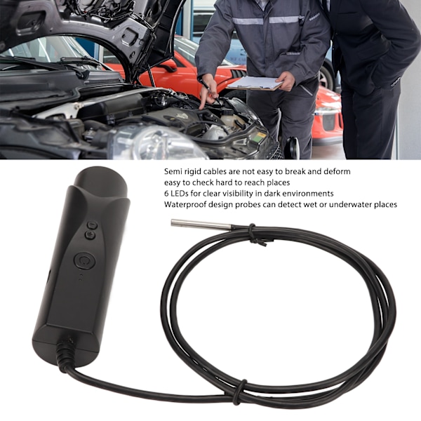 3,9 mm WiFi Auto Engine Endoskop 1080P Trådlös Boreskop Inspektionskamera för Android för IOS 3 Meter