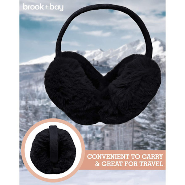 Öronmuffar för kvinnor - Vinteröronvärmare - Mjuk & Varm Kabel Black