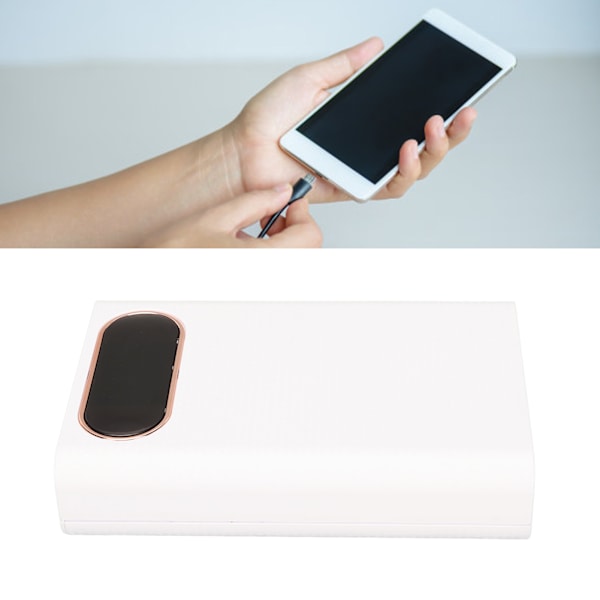 Powerbank-fodral för 4 st 21700-batterier, plast, gör-det-själv-powerbank-kit, snabbladdning 22,5 W, batteriladdningsfodral, vitt