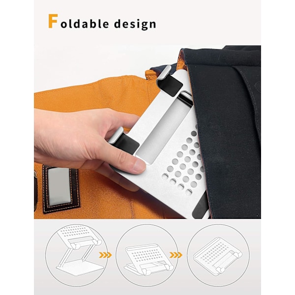 Justerbart Tabletstativ, Universellt Kompatibelt Aluminium iPad-Stativ För 7 Till 13,3 Tums Enheter, Tyngre Bredare Bas För Extra Stabilitet, Silver