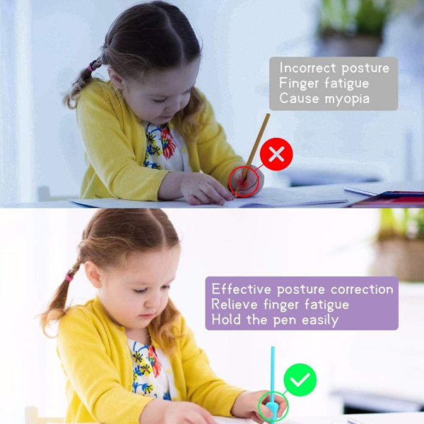 Ergonomiska Penngrepp, Förbättra Handstilen | Korrekt Skrivställning & Ökad Komfort | Giftfri & Återanvändbar Design | Lämplig som Gåva för Olika Tillfällen