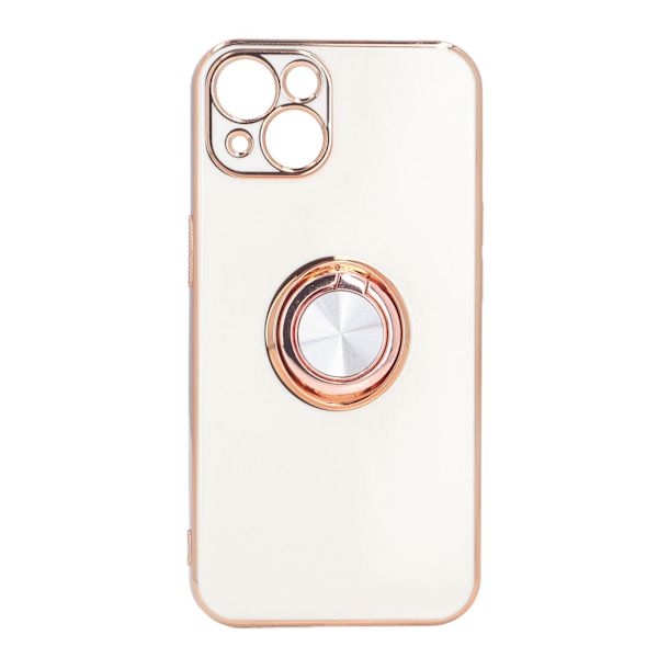 Mobilskal för iPhone 13 med roséguld glitterpläterad ringhållare, ultratunt flexibelt TPU-skyddsfodral