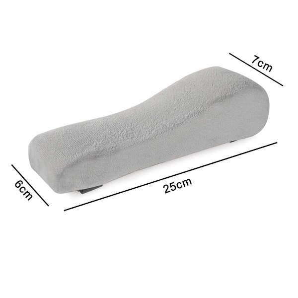 1 par Memory Foam Armlene Kontorstol Armleneputer og Hevede Skrå Armlener - Universelle Putetrekk for Armlener og Albueavlastning grey