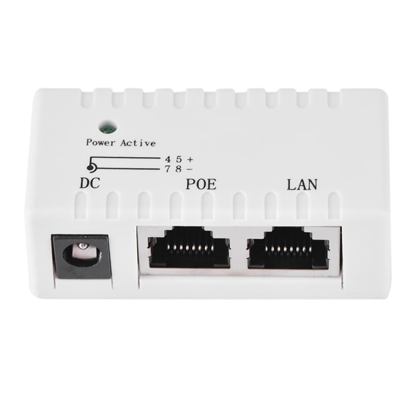 POE Splitter Power Over Ethernet Injektor Adapter för LAN-nätverk Vit