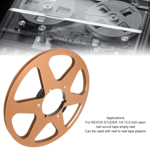 1/4 10,5 tommers tom spole i aluminiumlegering 6 hull universal åpning maskindel tom opptakspole for REVOX Studer