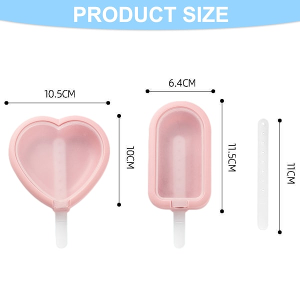 Livsmedelsgodkända Popsicle-formar, Silikon Glassformar för Hälsosamma Snacks, Temperatur- och Luktbeständiga, Återanvändbara & Stapelbara, Enkel Glasslossning