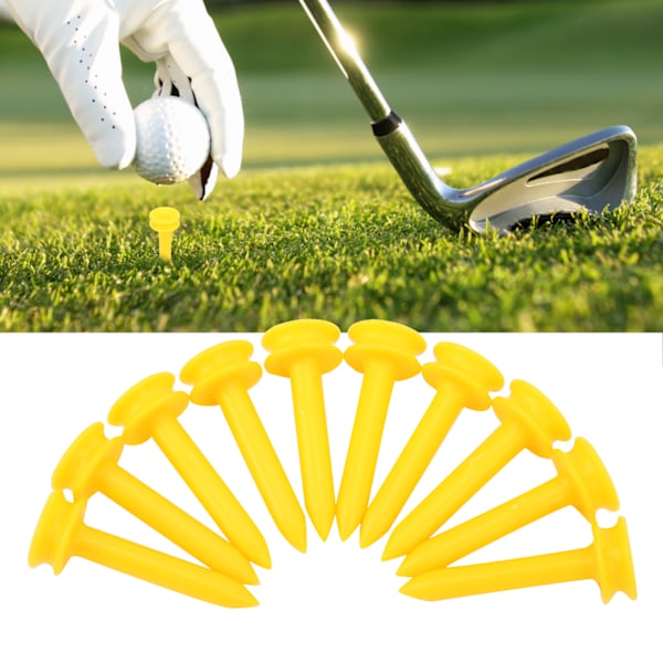 Färgglada Golf-Tees, Slitstark Plast För Långvarig Användning, Flera Färgalternativ Med Elegant Slät Yta, Minskad Friktion För Rakare Slag