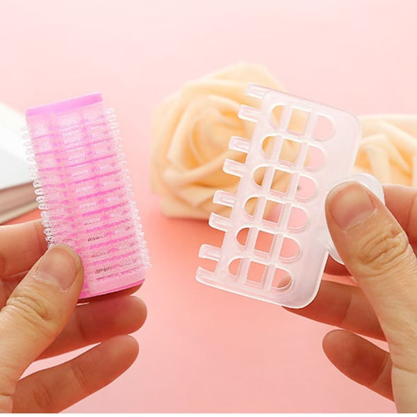 Magiska Hårrullar i Plast, Självhäftande Spiral för Enkel Hårvolym, Stylingverktyg Perfekta för DIY-smink, Resevänligt Hårstylingset