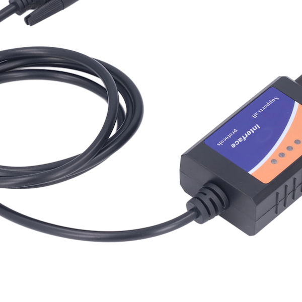 ELM327 COM-port DB9 hona 25K80 diagnostikverktyg LED-indikatorlampa för DOS för Windows med CD