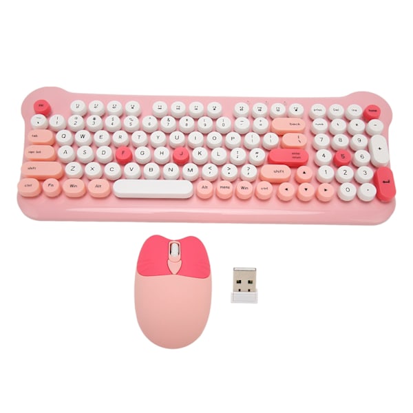 Wireless Keyboard and Mouse 2.4Ghz Connection Cute Keyboard Mouse Set for Windows 98 7 8 10 11 PC Laptop