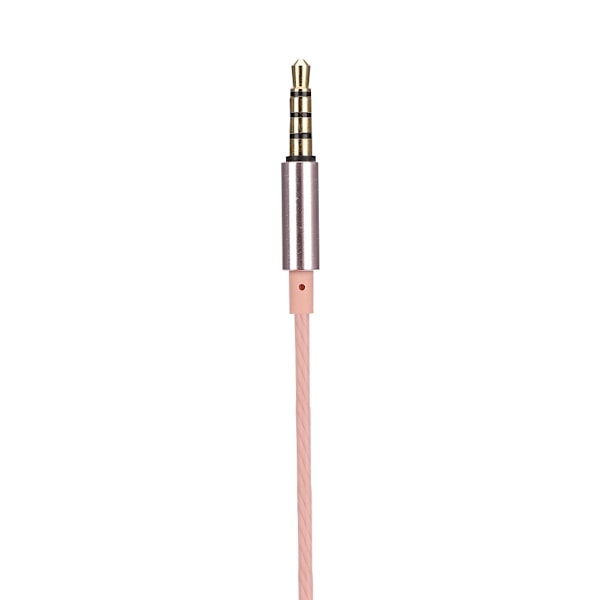 3,5 mm musik stereo in-ear sovhörlurar hörlurar med mikrofon (rosa)