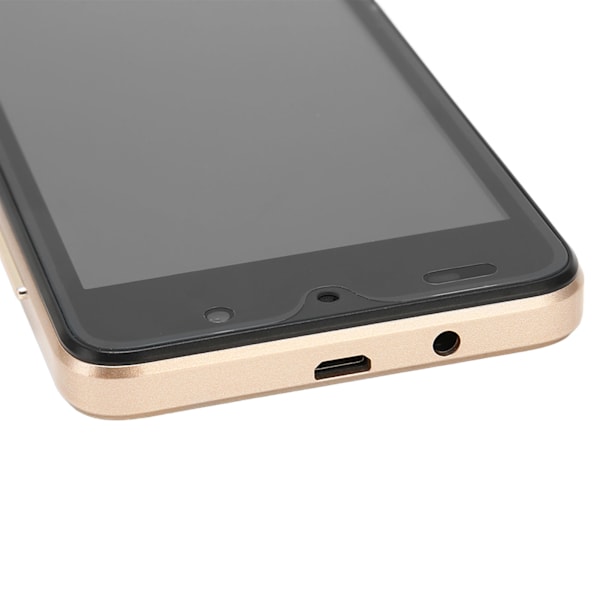 Låst op mobiltelefon 5,0 tommer IPS HD 3G 4 GB RAM 32 GB ROM Ansigtsgenkendelse Dual Card Dual Standby Smartphone til Android 10 100 til 240V Golden