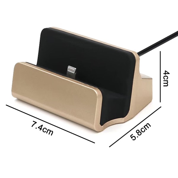 Magneettinen työpöydän lataustelakka iPhonelle, nopea lataus ja datansiirto
