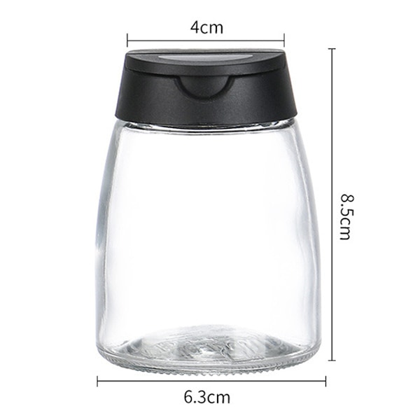 Kryddströare med automatisk flippdesign, genomskinliga glasbehållare för enkel överblick, helt förseglade för att förhindra fukt, perfekt för utomhusbruk