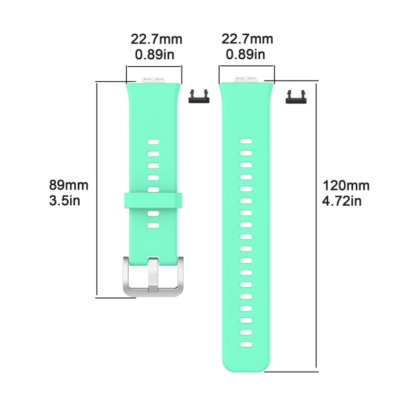Silikon sportsklokkearmbånd, mykt pustende armbånd, erstatningsreim kompatibel med HUAWEI Watch FIT