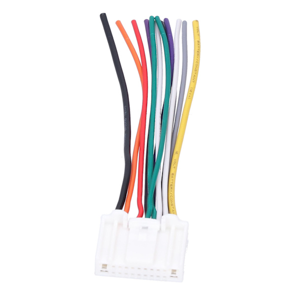 Dobbel bilstereo ledningsnett stereo 12-pin ledningskontakt grensesnitt kabler passer for Nissan Versa/Sunny