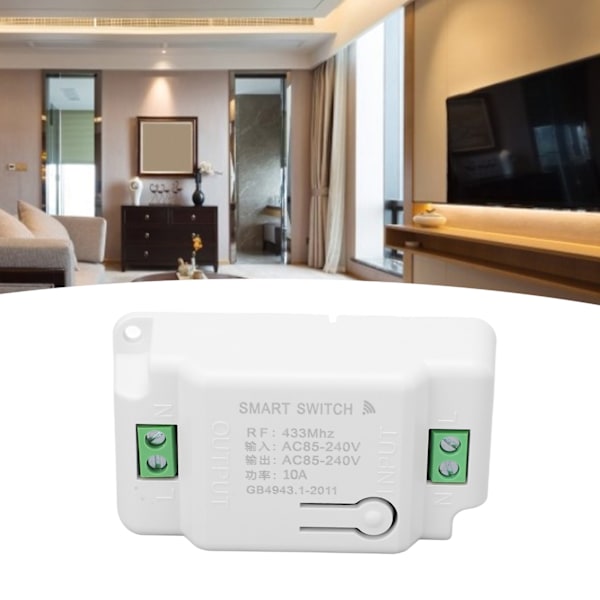 Smart dimmerbrytare modul RF-styrning 10A AC85‑240V ljusautomationsmodul för hushållsapparater