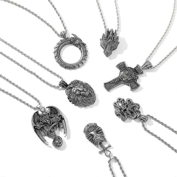 GETIT 7PCS Halsband i rostfritt stål