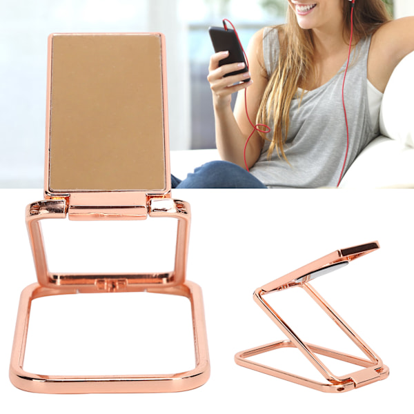 Finger Ring Mobiltelefon Hållare Stativ 360° Rotation Metall Ring Spänne MultiAngle Handtag(Rose Gold )