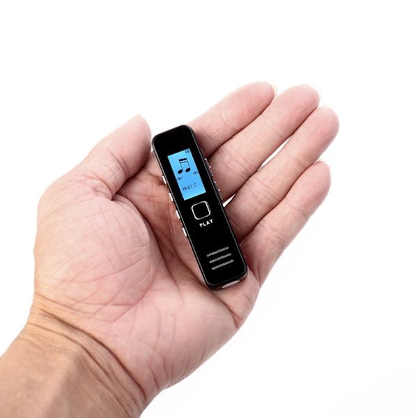 Digital röstinspelare, kristallklar ljudkvalitet 3072Kbps HD dubbla mikrofoner, röstaktiverad inspelare för föreläsningar möten, MP3-spelare funktion,