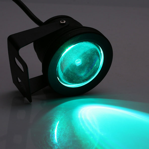 Marine Båd Yacht 10W 12V RGB LED Spot Light Regnfast Lampe med Fjernbetjening Sort
