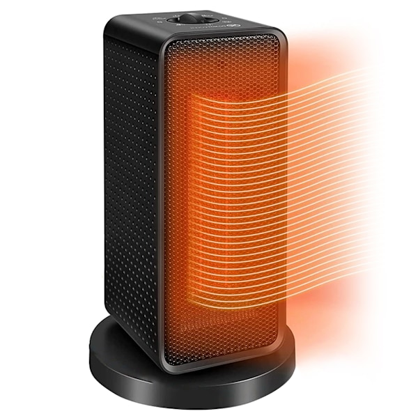 1500W PTC Keramisk Värme Portabelt Element, Tyst Oscillerande Värmare Säkerställer Jämn Värme, Smart Timer & ECO-läge för Effektiv Användning, ETL