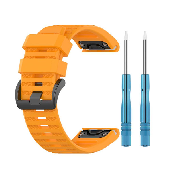 Garmin Fenix 7X/Fenix 6X GPS/Fenix 6X PRO -kellolle yhteensopivat vaihtohihnat, 26 mm:n silikoniranneke, pikalukitusranneke työkalulla