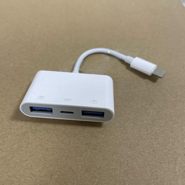 iPhone SD-kortläsare med Lightning-kontakt, Multipurpose Media Adapter för snabbladdning