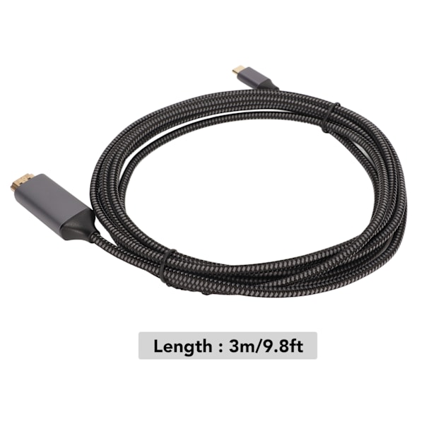 USB-C til HD Multimedia Interface Kabel 4K ved 60Hz Type C til HD Multimedia Interface Adapter til Galaxy S22 til XPS 3m/9,8ft