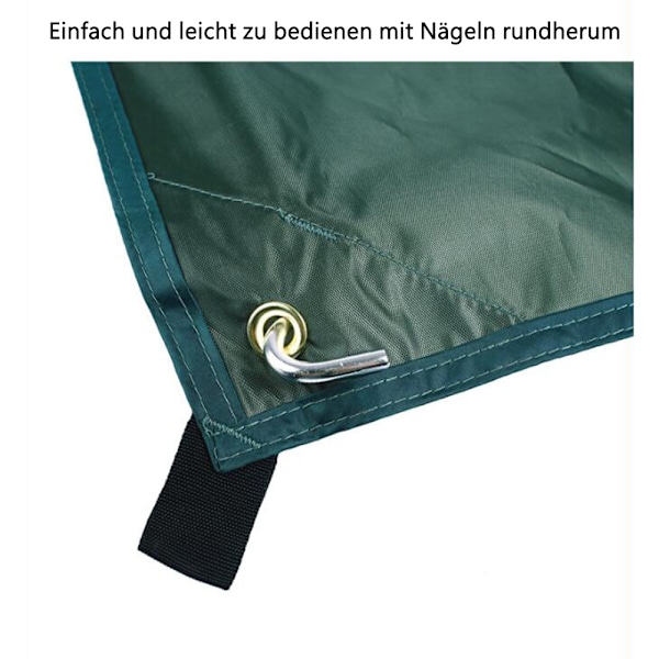 Campingtält Ripstop Polyester Tarp för Utomhusbruk, Portabelt Skydd för Flera Tillfällen för Backpackingäventyr och Extremväder, Khaki (300 cm x 400 cm)