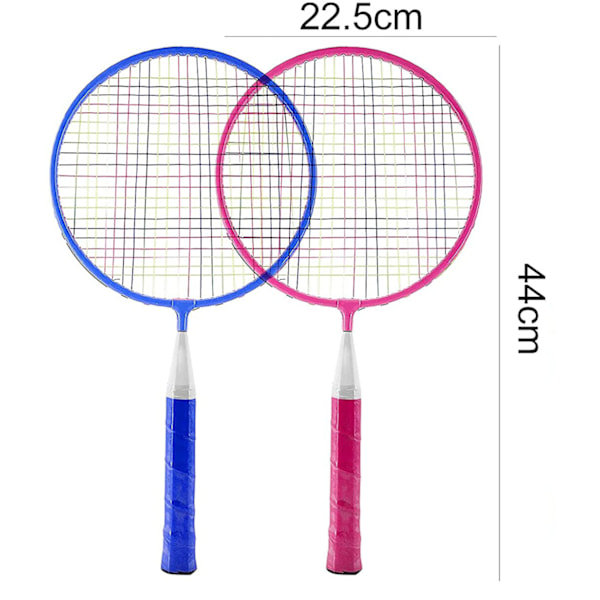 Lyft Familjens Nöje: Strömlinjeformad Design, Hållbara Järn-racketar och Färgstarka Badmintonbollar för Engagerande Utomhusaktiviteter, Komplett Med