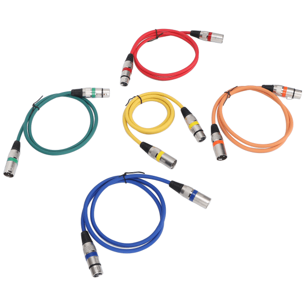 XLR till XLR-mikrofonkabel 3-stifts balanserad skärmad XLR-hane till hona mikrofonkabel för mikrofonmixerinspelning 1m/3,3ft