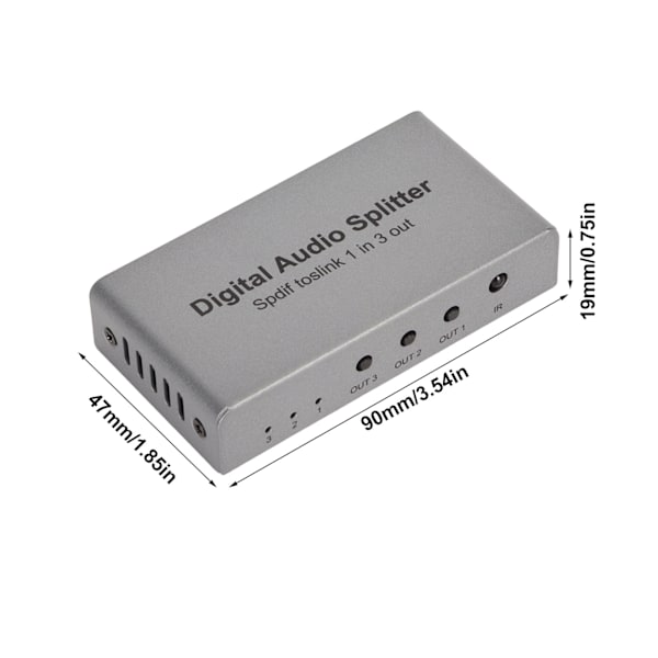 1x3 SPDIF optinen jakaja tukee LPCM2.0 DTS Dolby AC3 digitaalista optista äänijakajaa kotiteatteri DVD CD-soittimelle