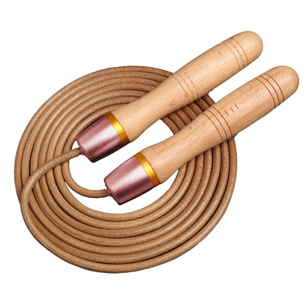 Justerbar Springtov, Tangle-Free Træhåndtag, Læder Speed Skipping Reb Workout til Fitness