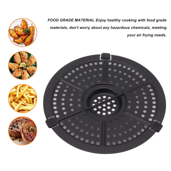 Tillbehör för Air Fryer, FDA-godkänt livsmedelsklassat stål med non-stick dubbellagersbeläggning, optimal luftcirkulationsdesign för snabb rengöring och