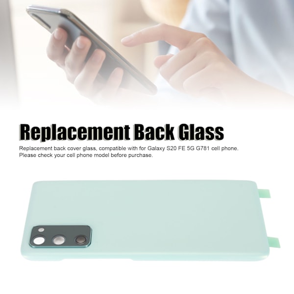 Udskiftning af bagcover glas front ydre linse glas skærm med forudinstalleret cam ramme tape til Galaxy FE 5G G781
