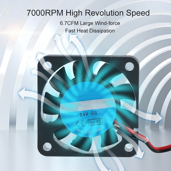 2 kpl 24V 4010 7000RPM Suuri tuuletin ekstruuderin jäähdytykseen Hiljainen puhallus 3D-tulostimen jäähdytyspuhaltimet