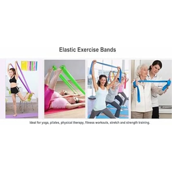 Latex Resistance Band för Träningspass, Blå&Grön, Bekvämt Grepp, Lättviktig och Portabel för Gym Hemmakontor Utomhusbruk